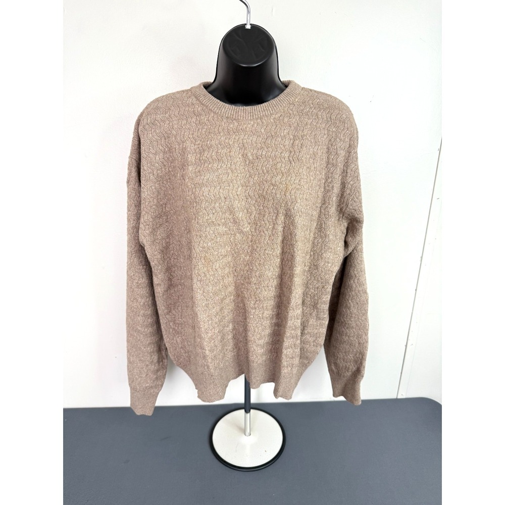 Tricots St. Raphael Women's sz Large Knit Sweater Beige Basic FLAW